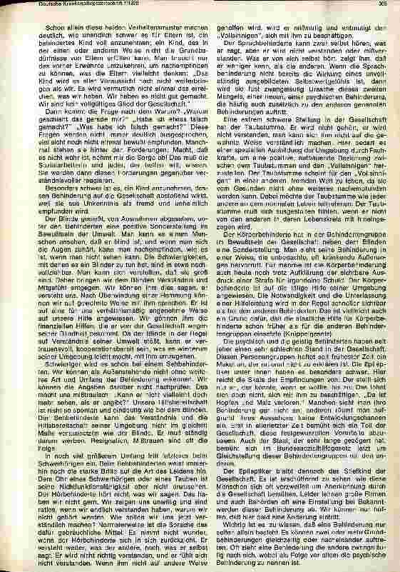 Vorschauseite 2: Das behinderte Kind in der Gesellschaft aus der Sicht der Sozialarbeiterin