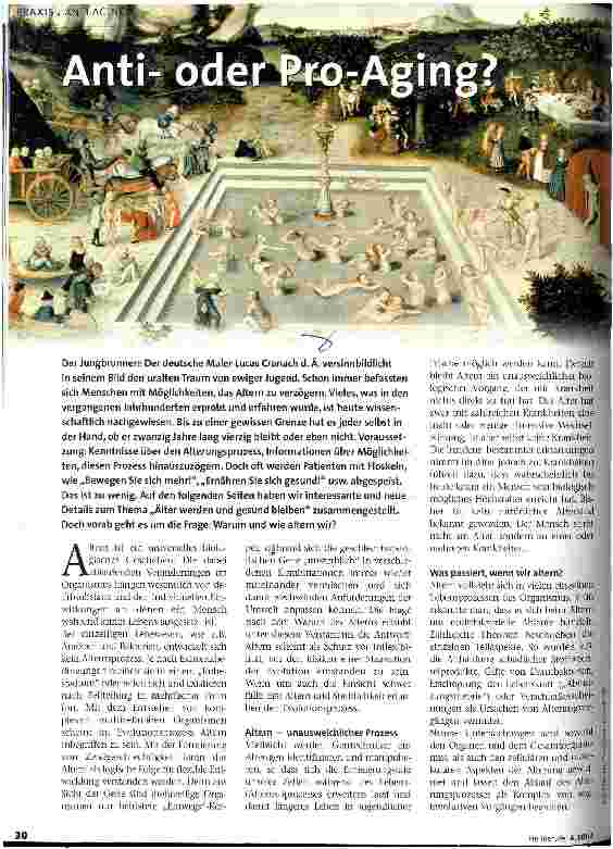 Vorschauseite 1: Anti-oder Pro-Aging?