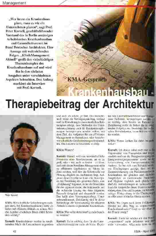 Vorschauseite 1: Krankenhausbau - Therapiebeitrag der Architektur