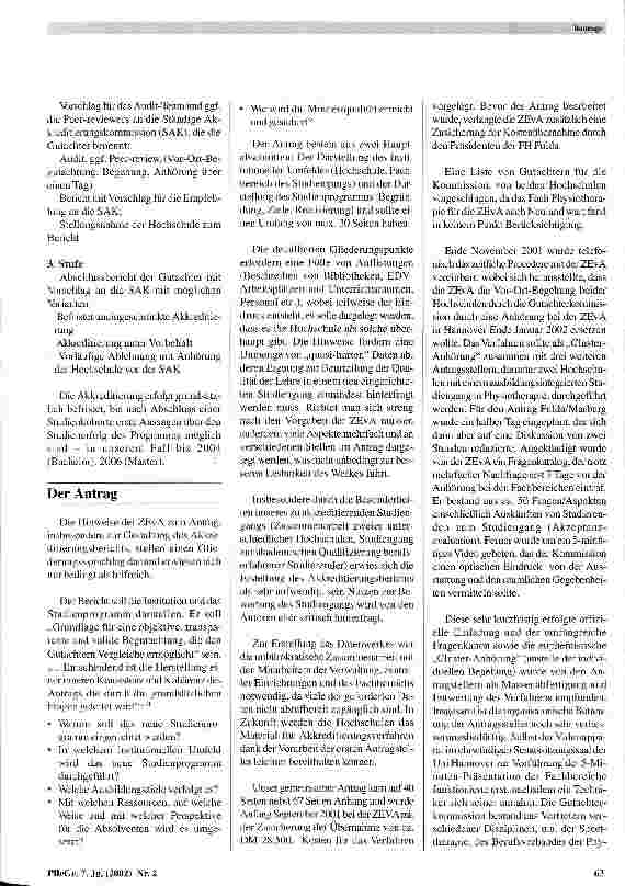 Vorschauseite 4: Anspruch und Wirklichkeit Erfahrungen mit einem Akkreditierungsverfahren