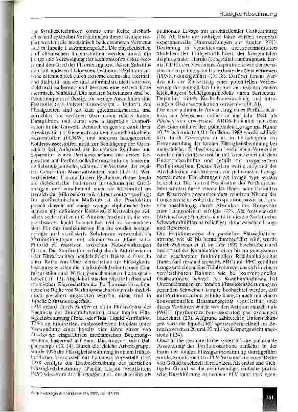 Vorschauseite 5: Flüssigkeitsbeatmung Geschichtliche Entwicklung und zukünftige Tendenzen