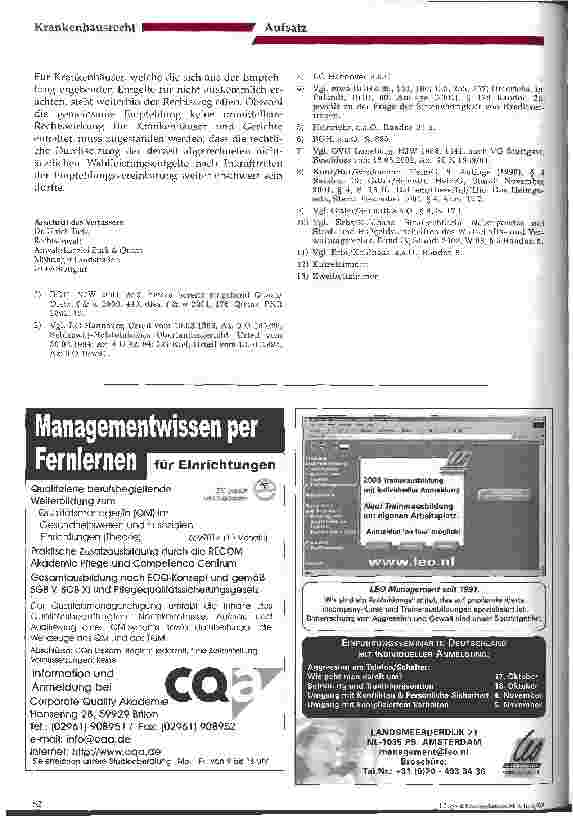Vorschauseite 6: Beurteilung und Entgelthöhe für nichtärztliche Wahlleistungen unter Berücksichtigung des Begriffs der Angemessenheit