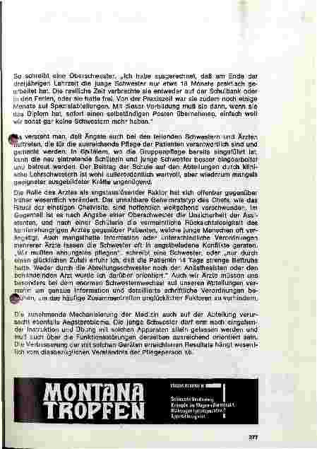 Vorschauseite 5: Die junge Krankenschwester und das Problem der beruflichen Angst