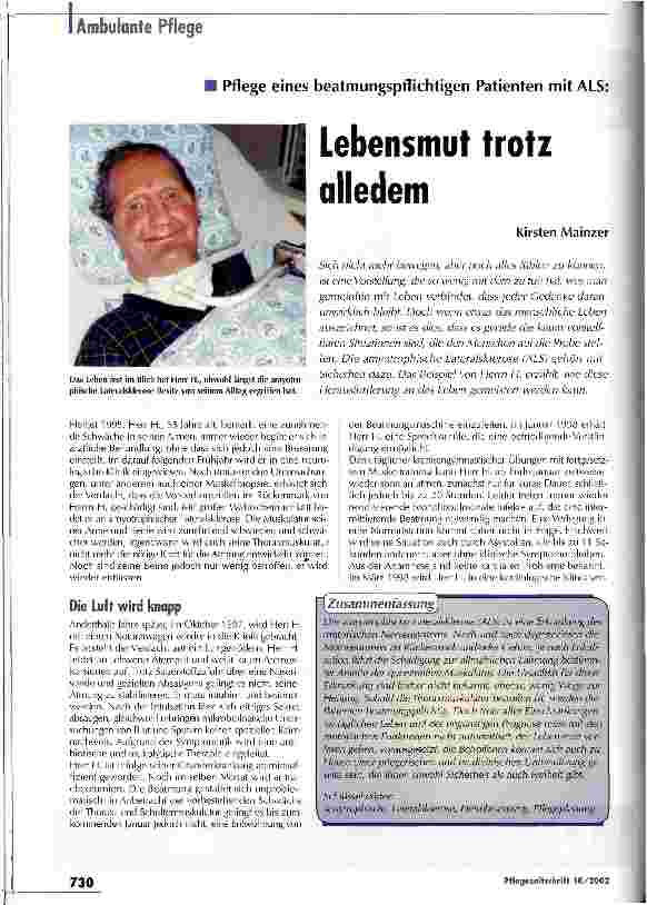Vorschauseite 1: Lebensmut trotz alldem