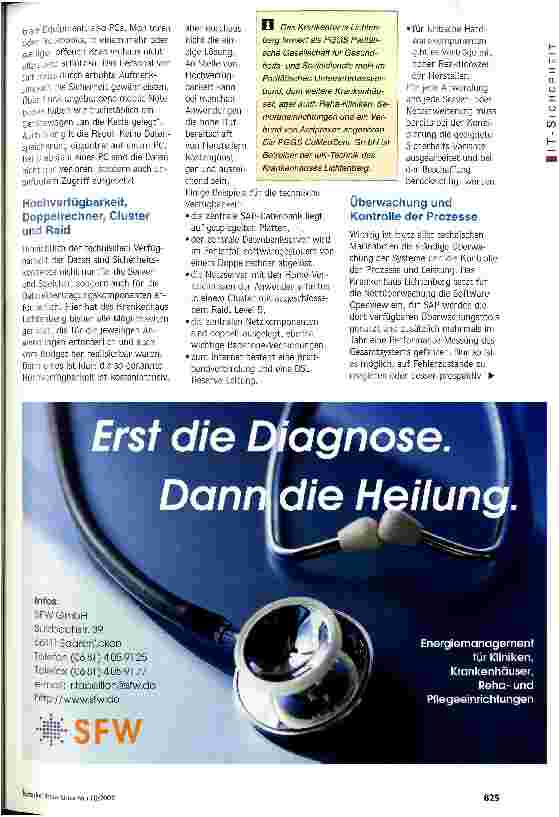 Vorschauseite 3: Informationen sind Firmenkapital Datensicherung im Berliner Krankenhaus Lichtenberg - ein Praxisbericht