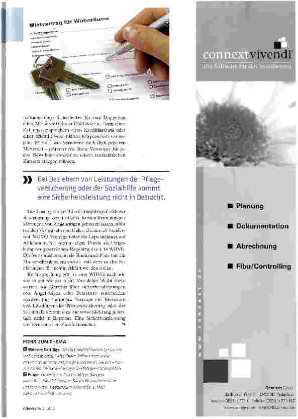 Vorschauseite 2: Mietkaution - Beschränkungen des Verbraucherschutzes.