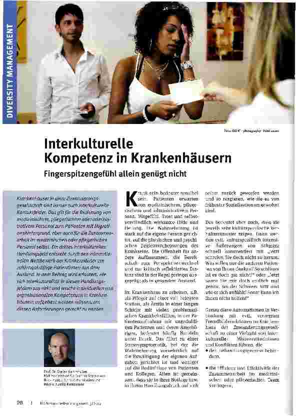 Vorschauseite 1: Interkulturelle Kompetenz in Krankenhäusern