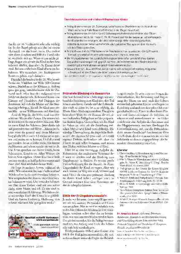 Vorschauseite 5: Zwischen Machbarkeit und Demut -Entscheidungen am Rande der Lebensfähigkeit