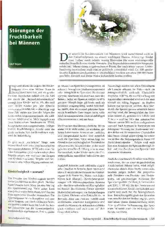 Vorschauseite 1: Störungen der Fruchtbarkeit bei Männern