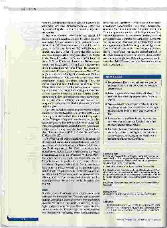 Vorschauseite 6: Chronisches Darmversagen im Kindesalter