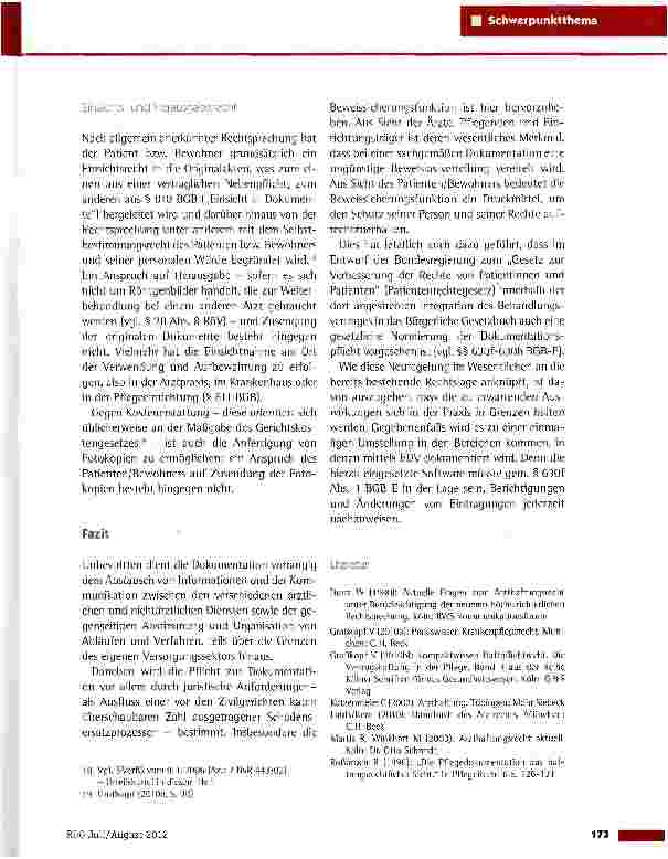 Vorschauseite 6: Grundzüge der medizinischen und pflegerischen Dokumentation