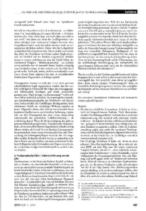 Vorschauseite 5: Die »Theorie der wesentlichen Bedingung« im Recht der gesetzlichen Unfallversicherung
