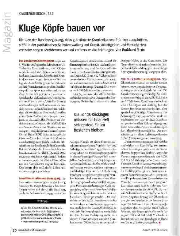 Vorschauseite 1: Kluge Köpfe bauen vor