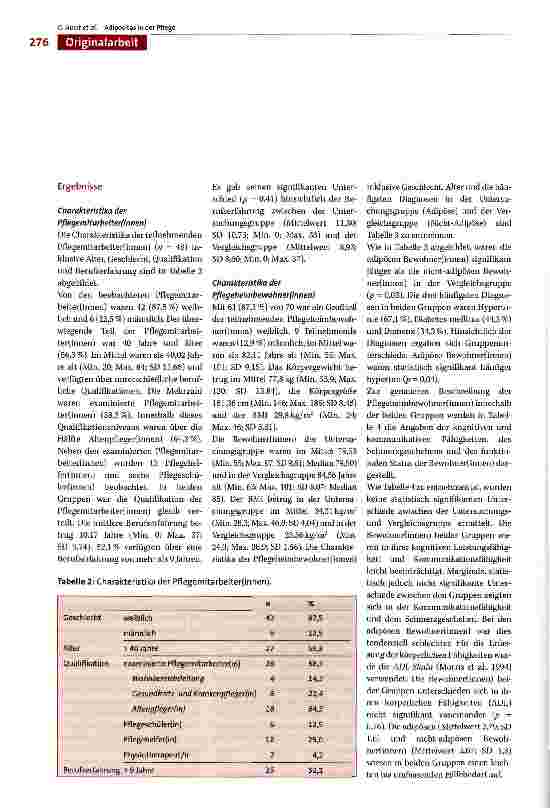 Vorschauseite 6: Zeitliche und strukturelle Unterschiede in der Pflege adipöser und nicht-adipöser Bewohner(innen) vollstationärer Pflegeeinrichtungen