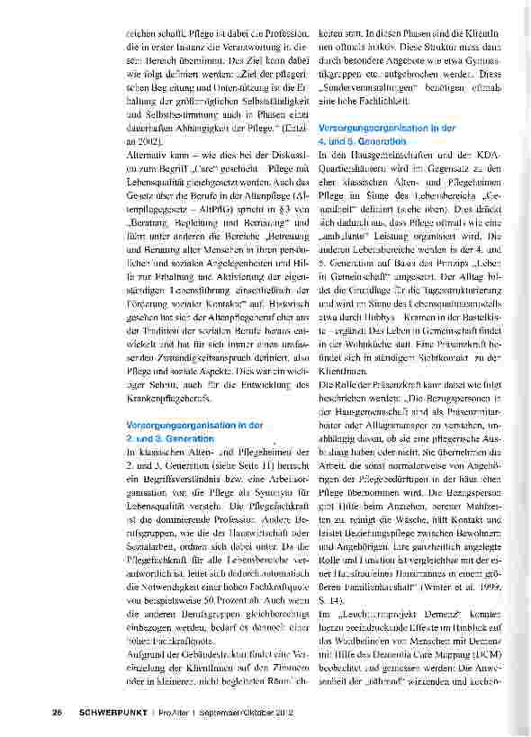 Vorschauseite 4: Pflegeorganisation in den unterschiedlichen Generationen des AltenwohnbausKonsequenzen für die Fachkraftquote