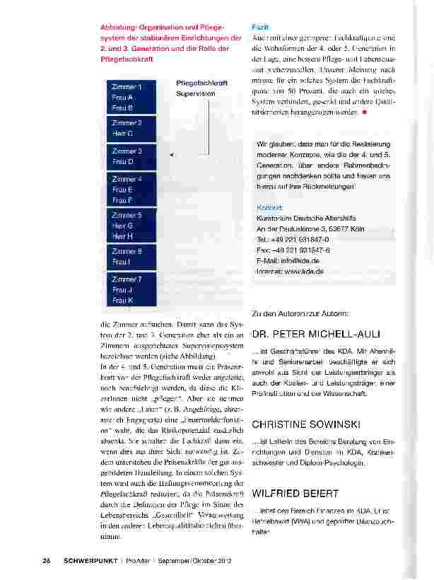 Vorschauseite 6: Pflegeorganisation in den unterschiedlichen Generationen des AltenwohnbausKonsequenzen für die Fachkraftquote