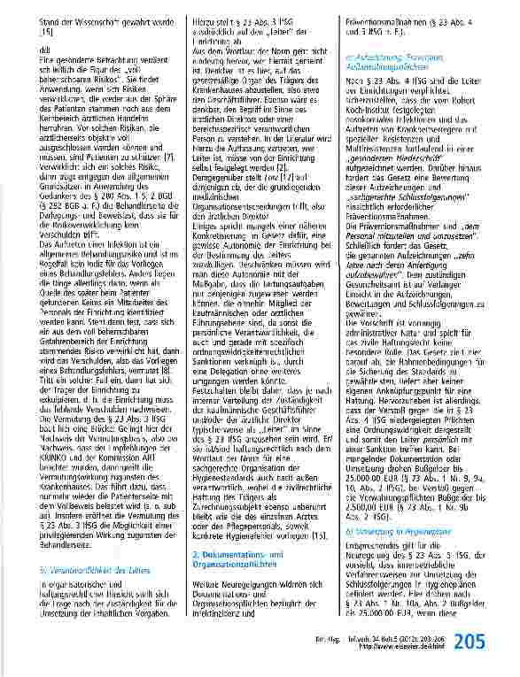 Vorschauseite 3: Die Änderung des Infektionsschutzgesetzes -Folgen für Haftung und Organisation in Krankenhäusern