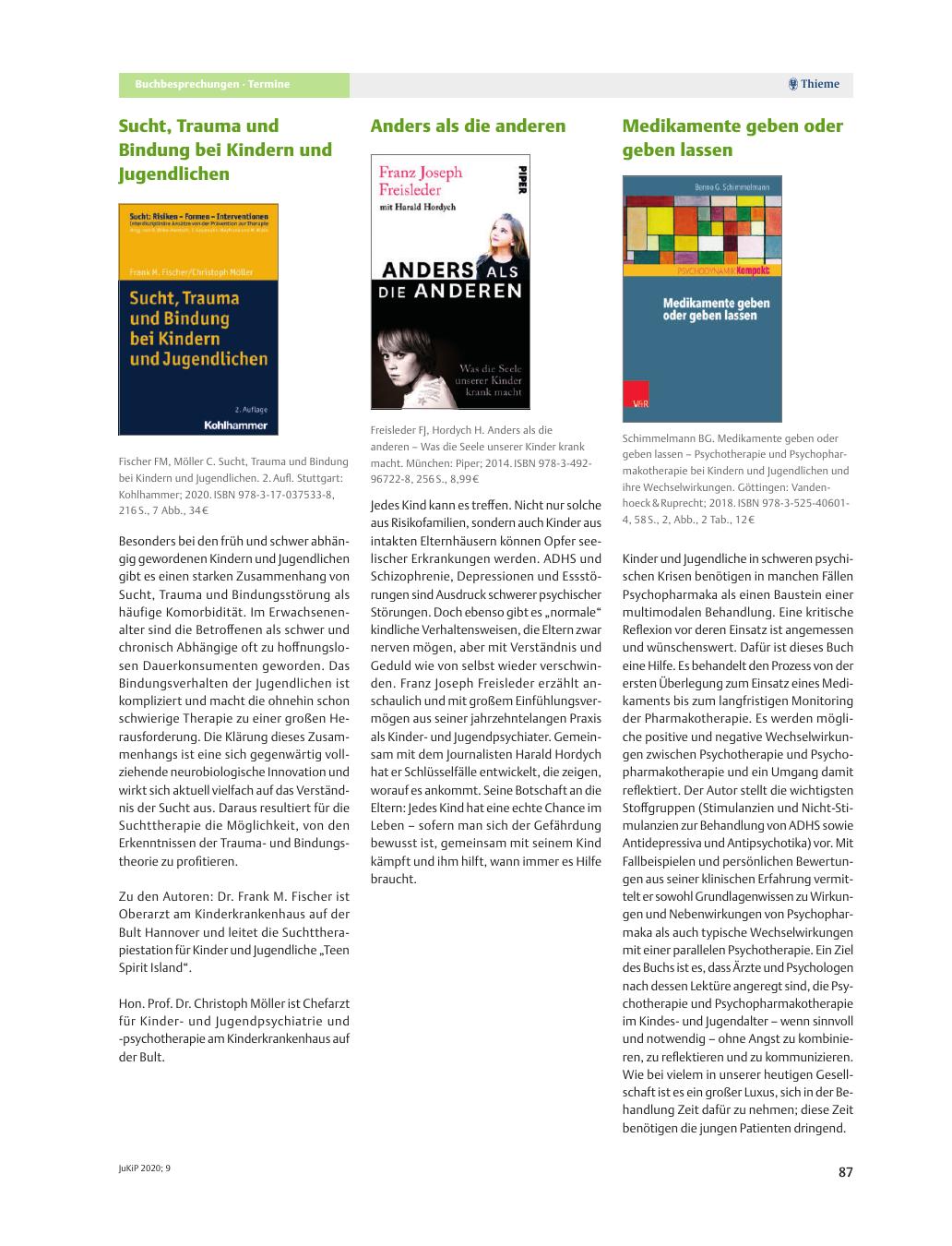 Vorschauseite 1: Buchbesprechungen