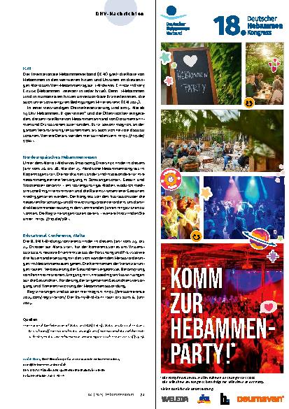 Vorschauseite 2: Aktuelles und spannende internationale Termine