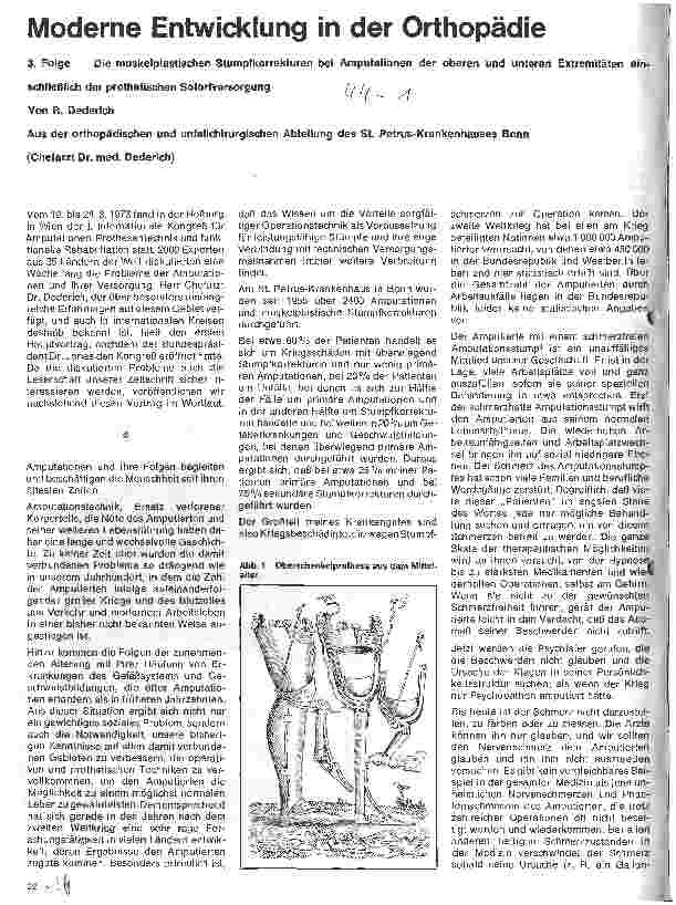 Vorschauseite 1: Moderne Entwicklung in der Orthopädie 3. Folge: