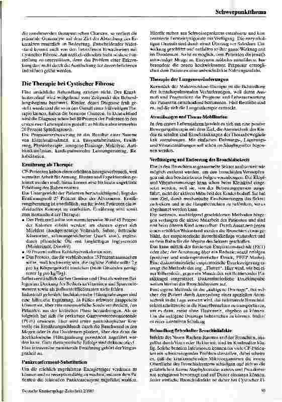 Vorschauseite 4: Mukoviszidose Krankheitsbild und Behandlung