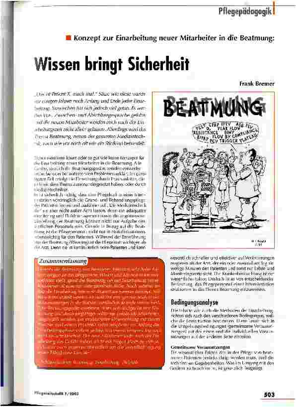 Vorschauseite 1: Wissen bringt Sicherheit