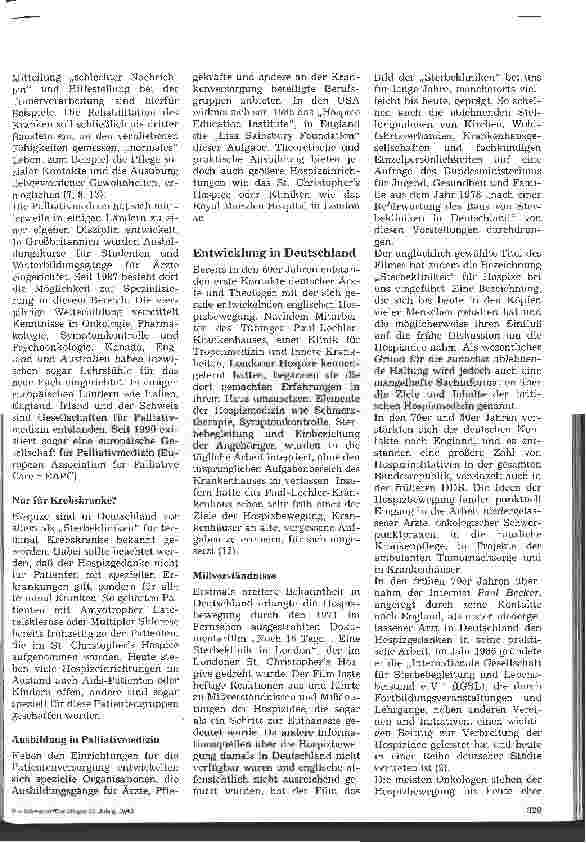 Vorschauseite 3: Palliativmedizin Entwicklung in Deutschland