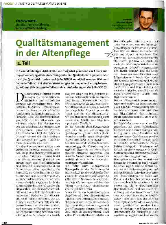 Vorschauseite 1: Qualitätsmanagement in der Altenpflege 2. Teil
