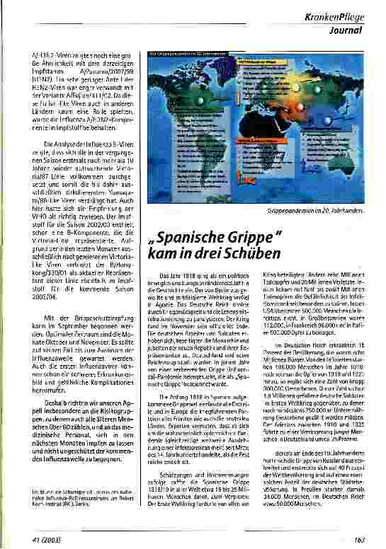 Vorschauseite 2: Vorsicht Grippe - Lebensgefahr