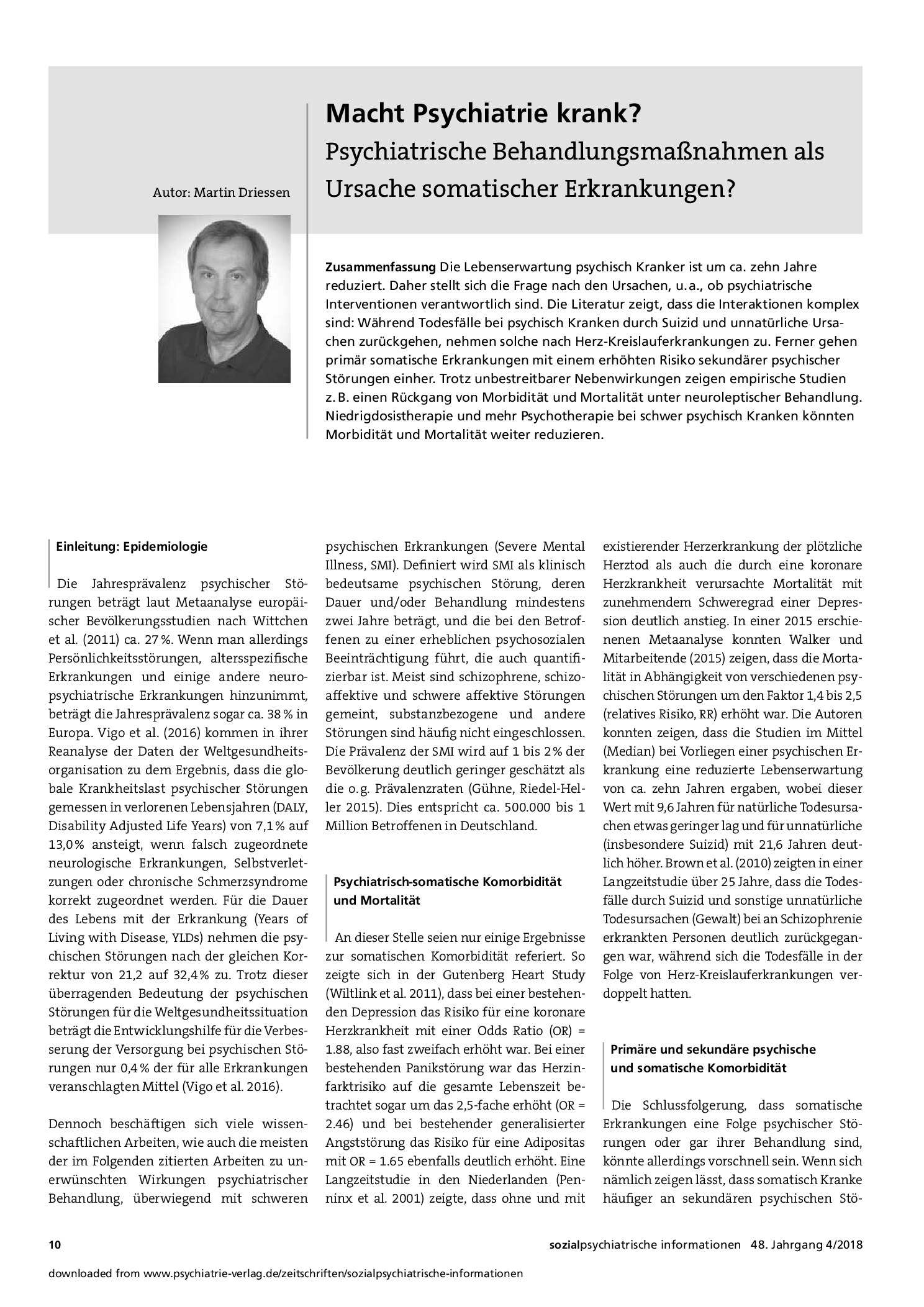 Vorschauseite 1: Macht Psychiatrie krank? Psychiatrische Behandlungsmaßnahmen als Ursache somatischer Erkrankungen?
