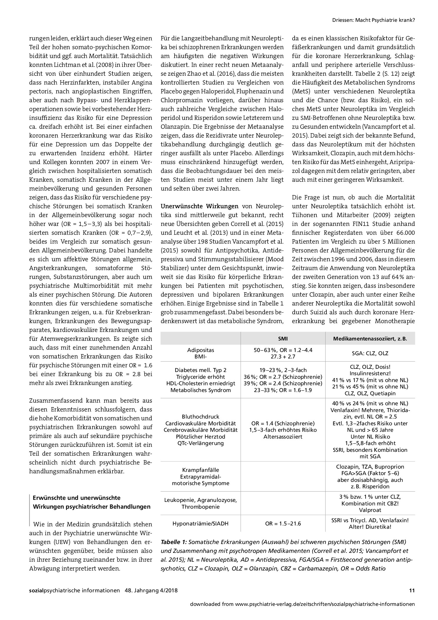 Vorschauseite 2: Macht Psychiatrie krank? Psychiatrische Behandlungsmaßnahmen als Ursache somatischer Erkrankungen?