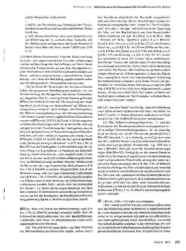 Vorschauseite 3: Mitbestimmung des Personalrats bei Aufstellung eines Sozialplans