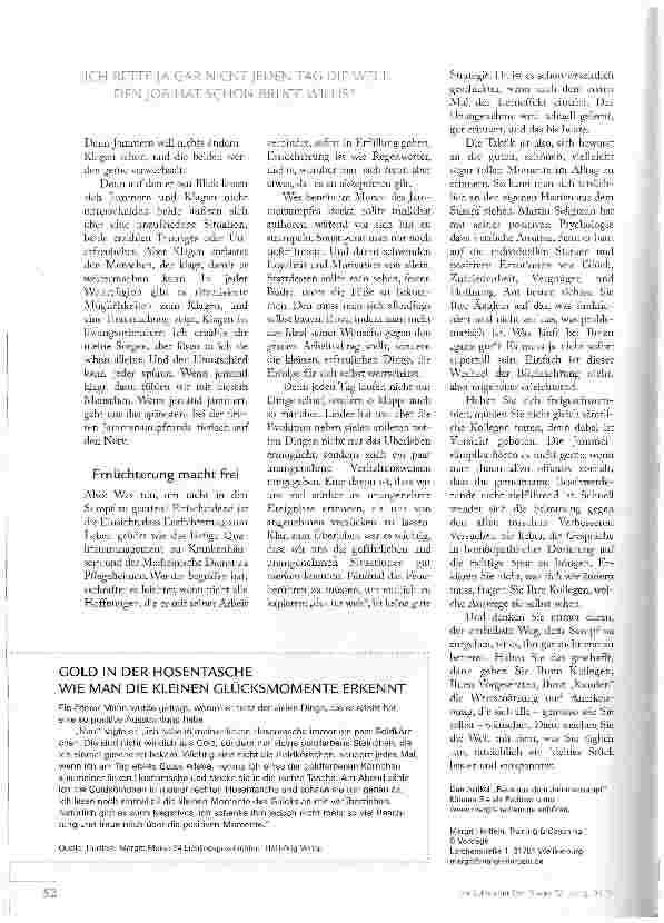 Vorschauseite 3: Raus aus dem Jammersumpf