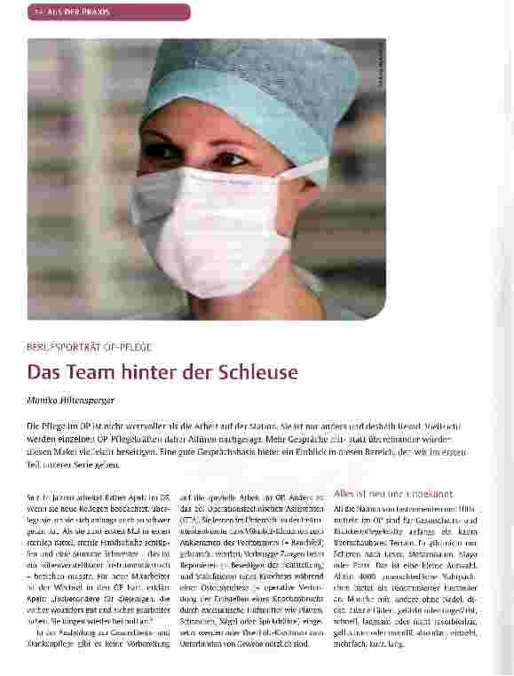 Vorschauseite 1: Das Team hinter der Schleuse