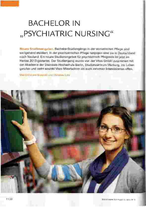 Vorschauseite 1: BACHELOR IN PSYCHIATRIC NURSING