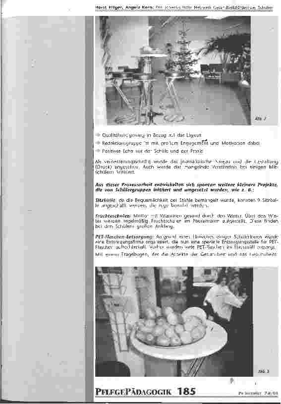 Vorschauseite 3: Das Schweizerische Netzwerk Gesundheitsfördernder Schulen Bericht der Schule für Gesundheitsund Krankenpflege Sargans
