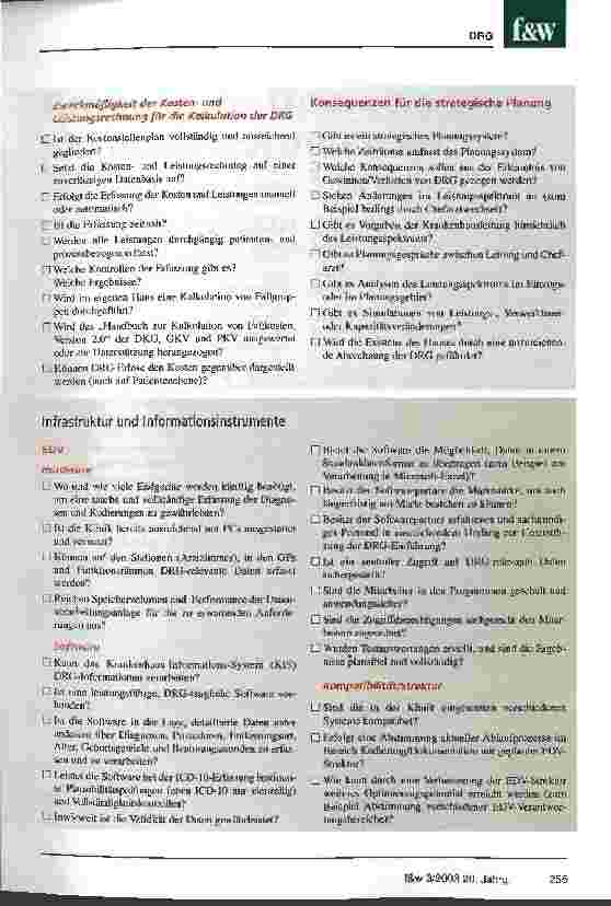 Vorschauseite 3: Eine Checkliste für die Revision zur Einführung des neuen Vergütungssystems Arbeitskreis Interne Revision im Krankenhaus