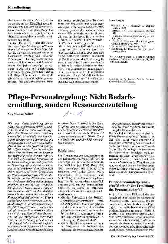 Vorschauseite 1: Pflege-Personalregelung: Nicht Bedarfsermittlung, sondern Ressourcenzuteilung