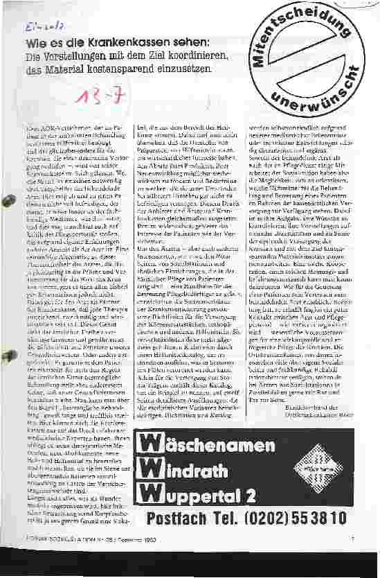 Vorschauseite 1: Einsatz von Hilfsmitteln in der häuslichen Pflege: Wie es die Krankenkassen sehen: