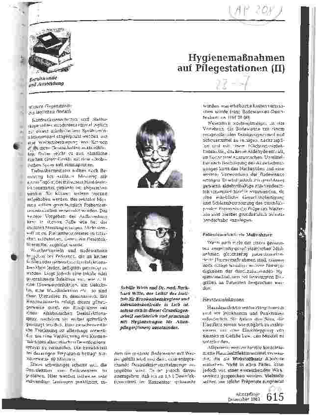 Vorschauseite 1: Hygienemaßnahmen auf Pflegestationen (II)