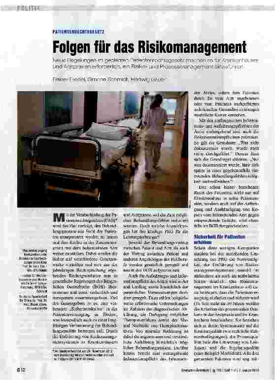 Vorschauseite 1: Folgen für das Risikomanagement