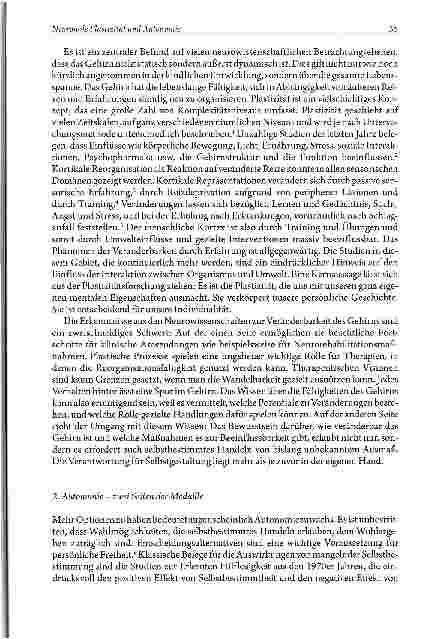 Vorschauseite 3: Neuronale Plastizität und Autonomie Chancen und Risiken des Wissens über die Veränderbarkeit des Gehirns