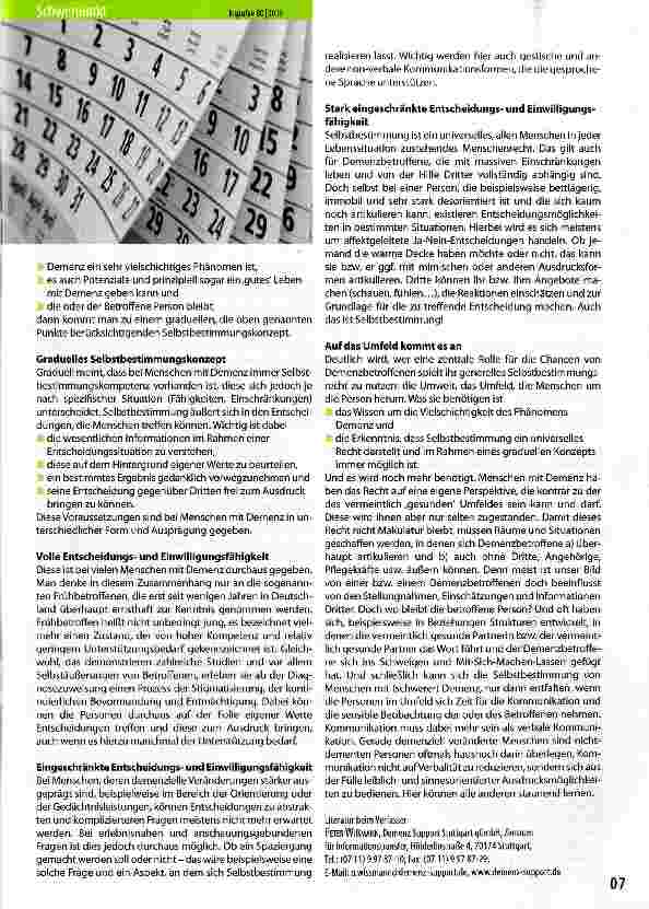 Vorschauseite 2: Selbstbestimmung und Demenz