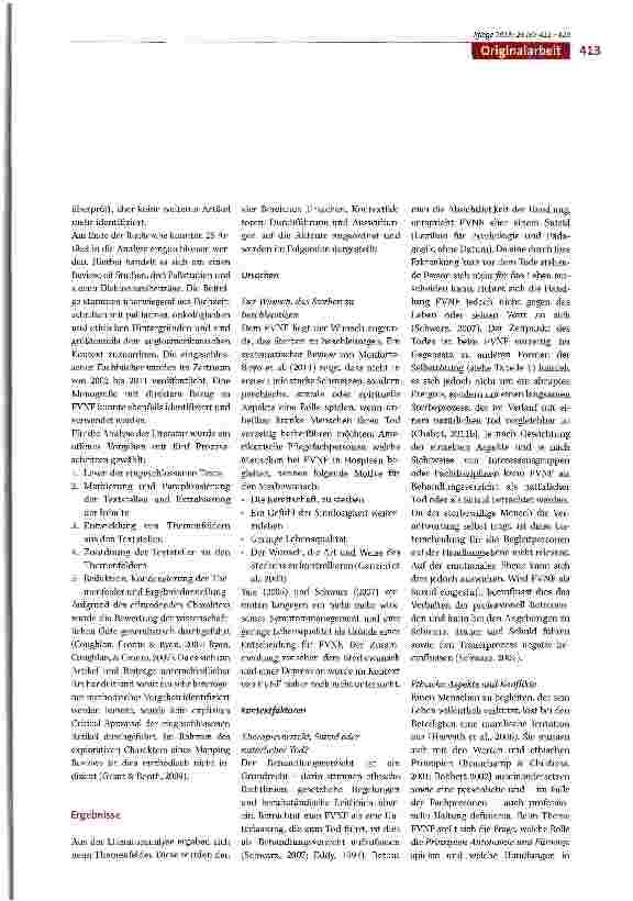 Vorschauseite 3: Freiwilliger Verzicht auf Nahrung und Flüssigkeit in der Palliative Care: ein Mapping Review