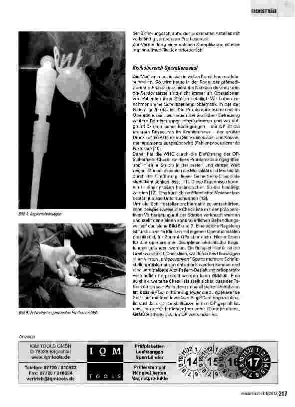 Vorschauseite 5: Patientensicherheit in der Chirurgie