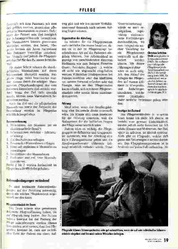 Vorschauseite 4: Der Patient weiß oft, was ihm gut tut Ein Pflegekonzept bei Patienten mit Schmerz