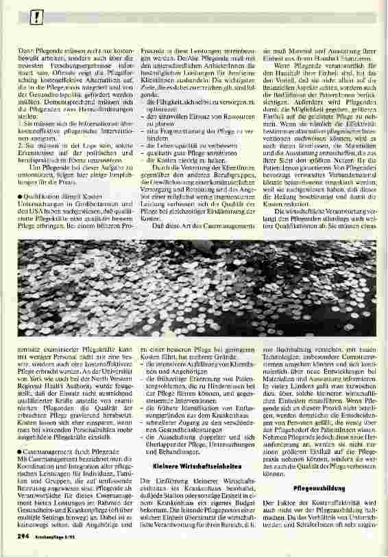 Vorschauseite 3: Qualitätsund Kostenbewußtsein in der Pflege Internationaler Tag der Krankenpflege 1993