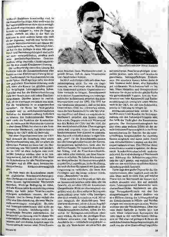 Vorschauseite 2: Gesundheitsstrukturgesetz Historische Chance oder Koalition gegen Ärzte und Patienten?