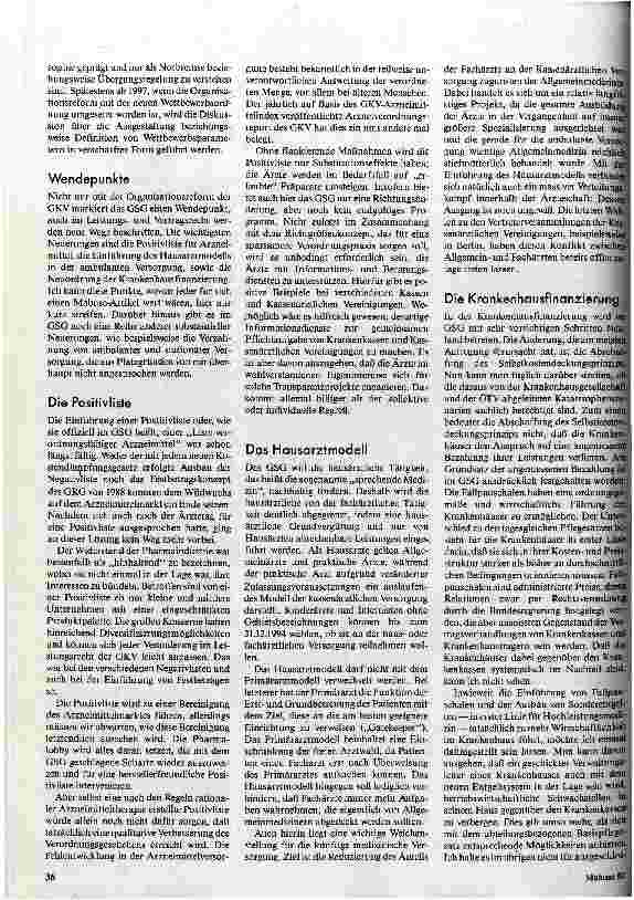 Vorschauseite 3: Gesundheitsstrukturgesetz Historische Chance oder Koalition gegen Ärzte und Patienten?