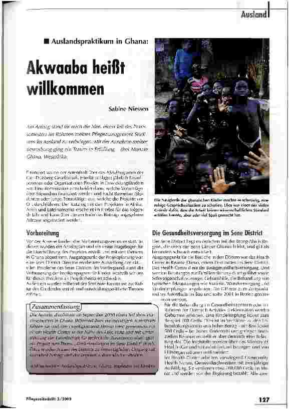 Vorschauseite 1: Akwaaba heißt willkommen